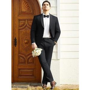 Casual Blazer Pants Suits for Men Dressy Oversized Long Sleeve Blazer and Wide Leg Pants 2 Piece Outfits, XL