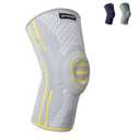 The Innovative Knee Support with Patella Gel Pad & Spring Stabilizers – Non-Slip Knee Sleeve for Men & Women, Perfect for Arthritis, Meniscus Tear, ACL, Joint Pain Relief & Sports Recovery (Gray Yellow, XL)