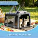 Pet Carrier for Medium-Small Cats, Collapsible Cat Carrier and Soft-Sided Pet Carrier for Cats and Small Dog Up to 17lbs, Stress-Free Travel with Privacy Cover, Travel Bag L18.9X11.42X11.42