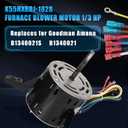 B1340021S Furnace Blower Motor 1/3 HP 115V 1050 RPM Replacement for Goodman Amana B1340021 K55HXRBJ-1828, Include 12.5 uF/370V Capacitor