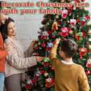 Poen 200 Pcs Mini Christmas Stuffed Animals Bulk Plush Christmas Tree Hanging Decorations Key Chain Animal Toy Set Small Toys for Kids Party Gifts Supplies(Mixed Style)