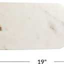 Creative Co-Op Marble Snowman Shaped Cheese and Cutting Board, White and Black