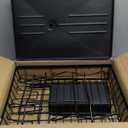 7 code Large Dish Drying Rack for Kitchen Counter, Detachable Large Capacity Dish Drainer Organizer, 2-Tier Dish Racks with Utensil Holder, Black