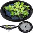 1 Pack 32 Inch Diameter Fish Barrier Black Flora Round Floating Island Plant Protector for Your Home Pond Protects Fish
