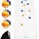 Elite Sportz Equipment Curling Game - Tabletop Games for Adults, Kids & Families - 4 Ft x 1 Ft Mat for Indoor Fun w/Bonus Travel Bag - Ages 6 & Up