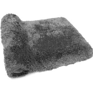 FIFU Bathroom Rugs 17" W x 24" L, Bath Mat for Bathroom, Bedroom, Laundry Room & Kitchen, Non-Slip Rubber Latex Backing, Extra Soft and Absorbent Microfiber Carpet, Machine Washable Rug, Dark Gray (Grey)