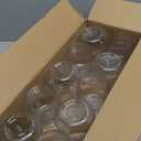 Tebery 20 Pack Plastic Ribbed Wine Glasses, 14Oz Origami Style Ridged Drinking Glasses Tumbler, Unique Vintage Stemless Cups Disposable & Reusable for Champagne, Dessert, Catering, Weddings