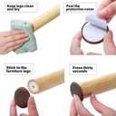 36pcs Self-Adhesive Furniture Sliders, 1-7/9" Furniture Moving Pads-Sticky Carpet Slider for Protect Carpeted Surface, Furniture Carrier- Easily Move Any Items (Brown)