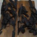 Floating Bookshelves for Wall, Rustic Wood Hanging Wall Bookshelf, Upside Down Book Shelf and Wall Mounted Bookshelves for Home Decor in Bedroom, Living Room, Carbonized, 2 Pack (16.5 in, Brown)