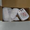 TESSAN European Travel Plug Adapter USB C 3 Pack, PD 20W US to Europe Plug Adapter with 4 AC Outlets 3 USB Ports, Type C Power Adaptor for USA to EU Euro Spain France Iceland Italy Germany Greece