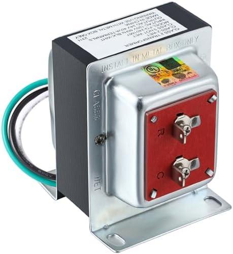 Maxdot Doorbell Transformer 24v 40VA Compatible with Ring Wired Video Doorbell, UL Listed Safe Wired 24 Volt Doorbell Kit, Easy to Install Door Bell Transformer for Home(1 Pcs)