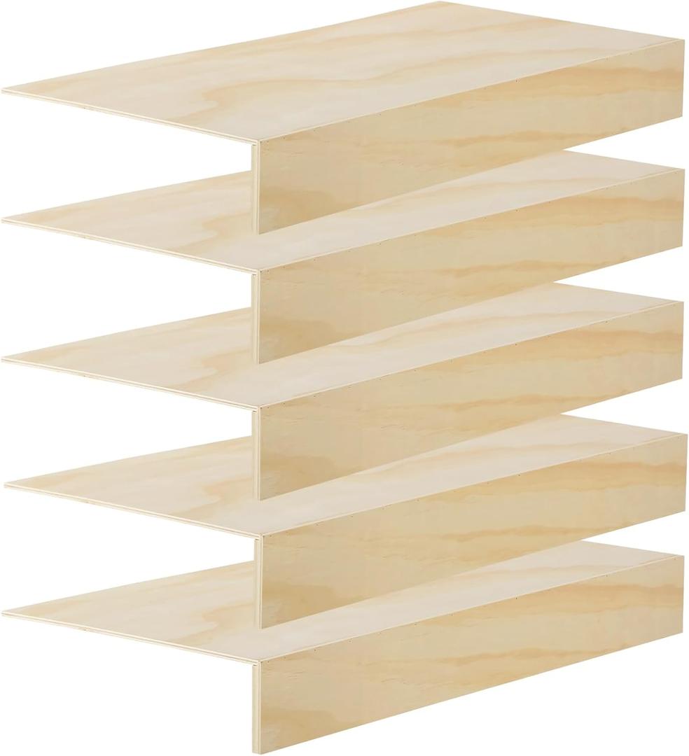 5 Pcs Wooden Shelf Covers 24 x 12 Inch,Wire Rack Covers for Pantry Wood Shelf Liners-0.2 inch Thick,Weight Pantry Shelf Cover Removable Wood Shelves Covering for Closet Kitchen Pantrys Bathroom (5)