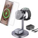 Magnetic Wireless Charger for Samsung, Fast Qi2 Certified 15W 3 in 1 Charging Station TEC Cooling Compatible with Magsafe for Galaxy S26 Ultra/S25/Z Fold 7/Flip7, Samsung Watch Ultra/8/7,Galaxy Buds (Starry grey)