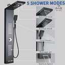 Lengthened Shower Panel Tower System Rain Shower Head