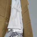 UNISHADES no Drill Cordless Roman Shades for Windows, 48" W 64" H - Light Filtering - Linen - White