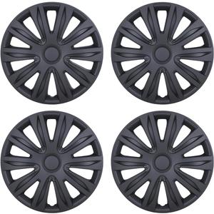 15'' Hubcaps Set of 4 Wheel Rim Cover Universal R15 Hub Caps Replacement ABS Material Exterior Accessories for Car Pickup Truck SUV (15-Inch, Matte Black)