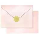 50pcs Pearl Envelopes Slight Shimmering Wedding Envelopes, 5.4 x 7.7 inches Perfect for 5 x 7 inch Wedding Invitation Cards Graduation Birthday Greeting Cards Thank You Cards (Pearl Blush Pink)