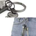 FEGVE Titanium Key Rings Split Rings, Small Keyrings, Jump Rings for Necklaces, Keys, Jewelry Attachment - 15pcs Mix 10/12/14mm (Black)