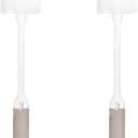 Ubbi Deluxe Baby Bottle Brush Set, Bottle Brush and Nipple Brush with Suction Cup, Baby Cleaning Essentials, Set of 2, Taupe