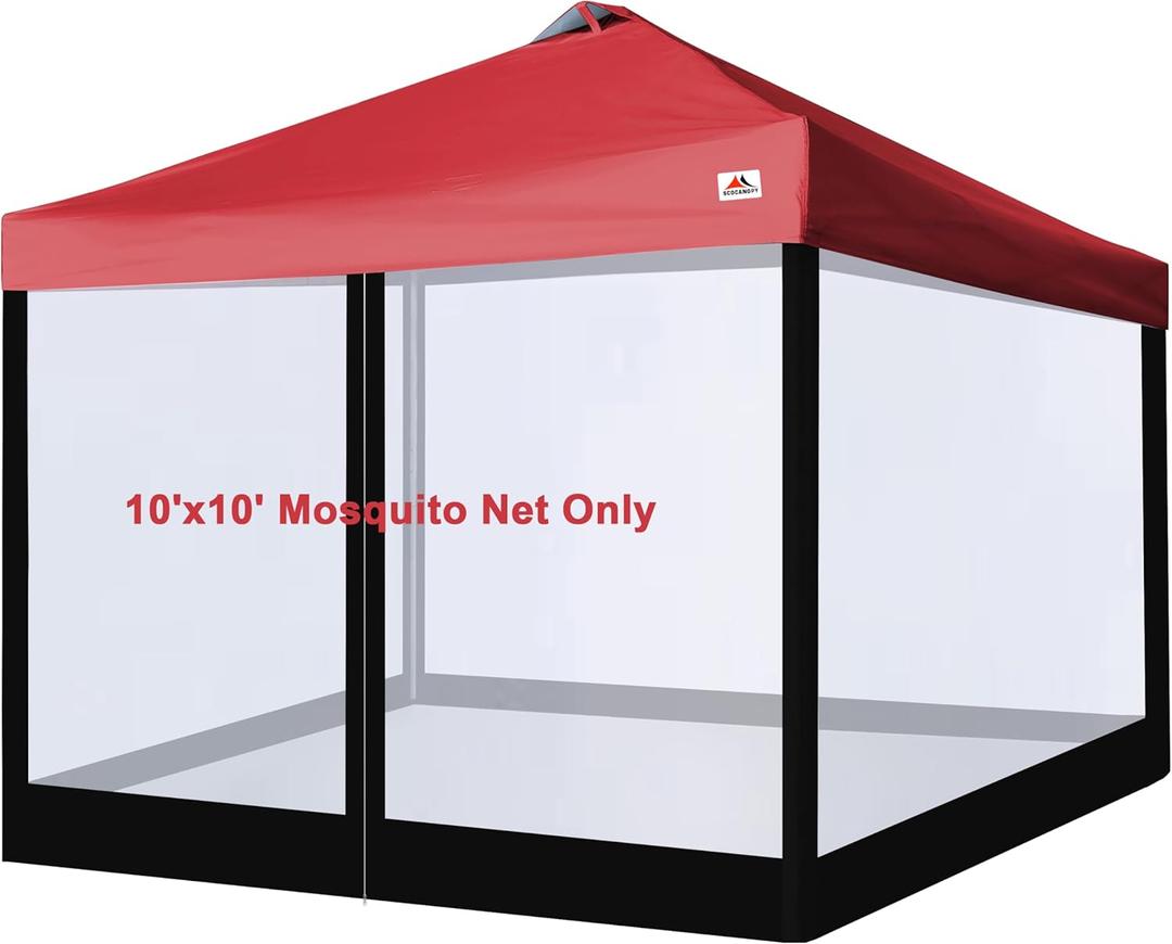 SCOCANOPY Replacement Mesh sidewall for Most 10x10 Canopy Or Gazebo,(Black)
