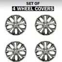 Premium Universal Hubcaps 15 inch, Compatible with Steel Wheels, Set of 4 (Gunmetal Grey)
