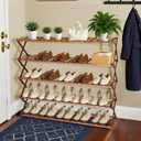 Shoe Rack for Closet Large Wooden Shoe Organizer 5-Tier Bamboo Shoe Shelf