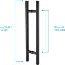 TOGU TG-6012 36 inches Solid Standoffs Heavy-Duty Commercial Grade-304 Stainless Steel Push Pull Door Handle/Ladder Shaped Door Pull Handle/Commercial Door Pull Handle, Matte Black Finish