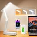 Rechargeable Lamps Cordless Lamps,6000mAh Battery Powered Lamp,3 Colors+Dimmable Desk Light,Rechargeable Table Lamp with USB Charging Port+45min-Timer,Wireless & Portable Light,Battery Operated Lights