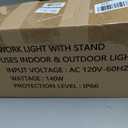 LED Work Lights with Stand, 21000 Lumen, 2-Head Adjustable Work Light, Waterproof Foldable Tripod, 6,500 Kelvin, Extended Cord for Outdoor & Indoor Job Sites, Workshops, Construction, Garage Lighting