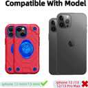 KCJ for iPhone 13 Mini Case/iPhone 12 Mini Case with [2×Screen Protectors+1xCamera Lens Protector] &Kickstand Soft Silicone+Hard PC Full Body Protection Heavy Duty Phone Case 5.4"