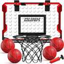 TEMI Basketball Hoop Indoor, Mini Basketball Hoop with 4 Balls, Over The Door Basketball Hoop for Kids and Adults, Basketball Toys for Boys Girls Age 3 4 5 6 7 8 9 10 11 12 - Kids & Teens Gift Ideas