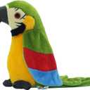 Talking Parrot, Repeats What You Say Plush Animal Toy Electronic Parrot for Boys, Girls Gift