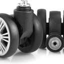 Zoofen Luggage Replacement Wheels 2 pcs Suitcase Replacement Wheels Wear-Resistant Luggage Wheels for Most Suitcase Repair (Silver)