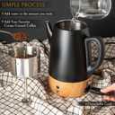 Moss & Stone 10 Cup Black Percolator Coffee Pot Electric, Stainless Steel Coffee Percolator Electric With Keep Warm Function, Classic Perculator Pot With Removable Basket for Home or Office