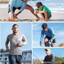 Roadbox Mens UPF 50+ UV Sun Protection Shirts Outdoor Long Sleeve SPF Rash Guard for Fishing Hiking Swimming Running M