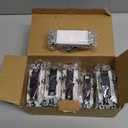 BESTTEN 10 Pack Single Pole Decorator Wall Light Switch, 15A 120/277V, Paddle Light Switch, On/Off Rocker Interrupter, UL Listed, White