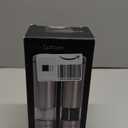 Electric Salt & Pepper Grinder Set  Battery Operated Stainless-Steel Mills & Shakers with Light, Adjustable Ceramic Grinders & Acrylic Rest Tray