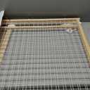 MidWest Homes for Pets Wire Mesh Pet Safety Gate, Dog Gate Expands From 29 - 50 Inches Wide, 44 Inches Tall, Wood, Powder Coated Wire (Large)