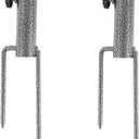2 Pieces Patio Umbrella Steel Anchor, Heavy Duty Beach Umbrella Stand, Ground Grass Screw Holder Stands with 2 Forks for Lawn, Patio, Outdoor, Garden, Beach, Fishing