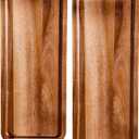 Small Charcuterie Boards Rectangular Long Wooden Platters Acacia Wood Serving Tray 2 Pcs Wooden Tray Kitchen Charcuterie Platter for Food Cookie Dessert Fruit Snack, 14" x 5.5" x 0.6"