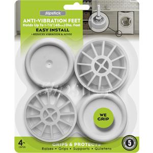 Slipstick Anti Vibration Pads for Washing Machine/Appliances (Set of 4 Non-Slip Pedestals) Stops Washer Dryer from Walking/Moving, Reduces Noise, Protects All Hard Floor Surface, Universal Size