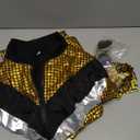 Ezuwail Disco Costume for Men Women 70s 80s 90s Outfits Retro Party Tracksuit, Couples Disco Costumes Halloween Outfit (M Gold)