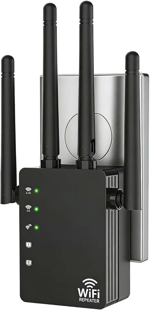 WiFi Repeater Signal Extender, Extends Coverage to 12880 Sq.ft, Handles 105 Devices, Dual-Band 5GHz/2.4GHz Wireless Repeater Amplifier, WiFi Extender for Home Use