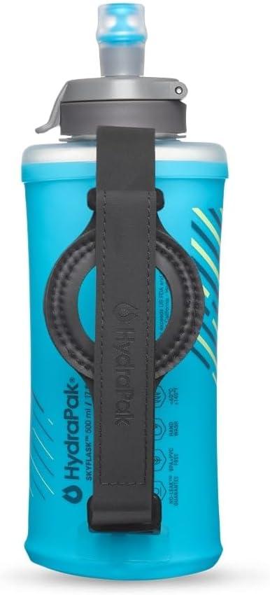 HydraPak SkyFlask Speed - Collapsible Handheld Running Water Bottle (350ml, 500ml, 500ml Insulated) - Adjustable Strap, Lightweight, Spill-Proof Cap
