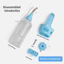 Guinea Pig Water Bottle, Small Animal Plastic Buckle no drip Glass Water Dispenser, Suitable for Hamsters, pet Rabbits, Rats, Mouse, Totoro, Hedgehogs (Blue)