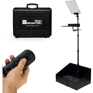 iPresent PRO Portable Presidential Teleprompter for iPad Tablet & Monitor with Remote Control, Hardcase & APP, Live Events Public Speaking & Conference, Speech Prompter Stage Autocue