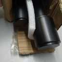 Kemmie 1" Window Treatment Curtain Rod with Cylindrical Cap Finials, Double Drapery Rod Adjustable Length 72-144", Matted Black
