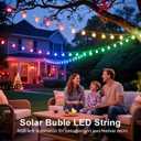 56FT Solar String Lights Outdoor Waterproof, 100LED Crystal Ball Fairy String Lights for Garden, Patio, Camping Decor - Solar Powered LED Globe Lights with Auto On/Off (Multi-Color)