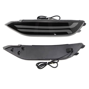 Led Rear Bumper Reflectors Lights Compatible With Jeep Grand Cherokee 2005-2010 2021-2025 Tail Brake Signal Light DRL Fog Lamps (Smoked Lens, Fit for 2022-2025)