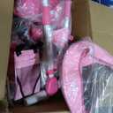 JMMD 7 in 1 Tricycle Stroller with Push Handle, Baby Trike with 360° Swivel Seat, Reclining Backrest, All-Terrain Wheels, Dual Brakes, Canopy & Storage, Gift for Kids 18 Months to 5 Years, Pink